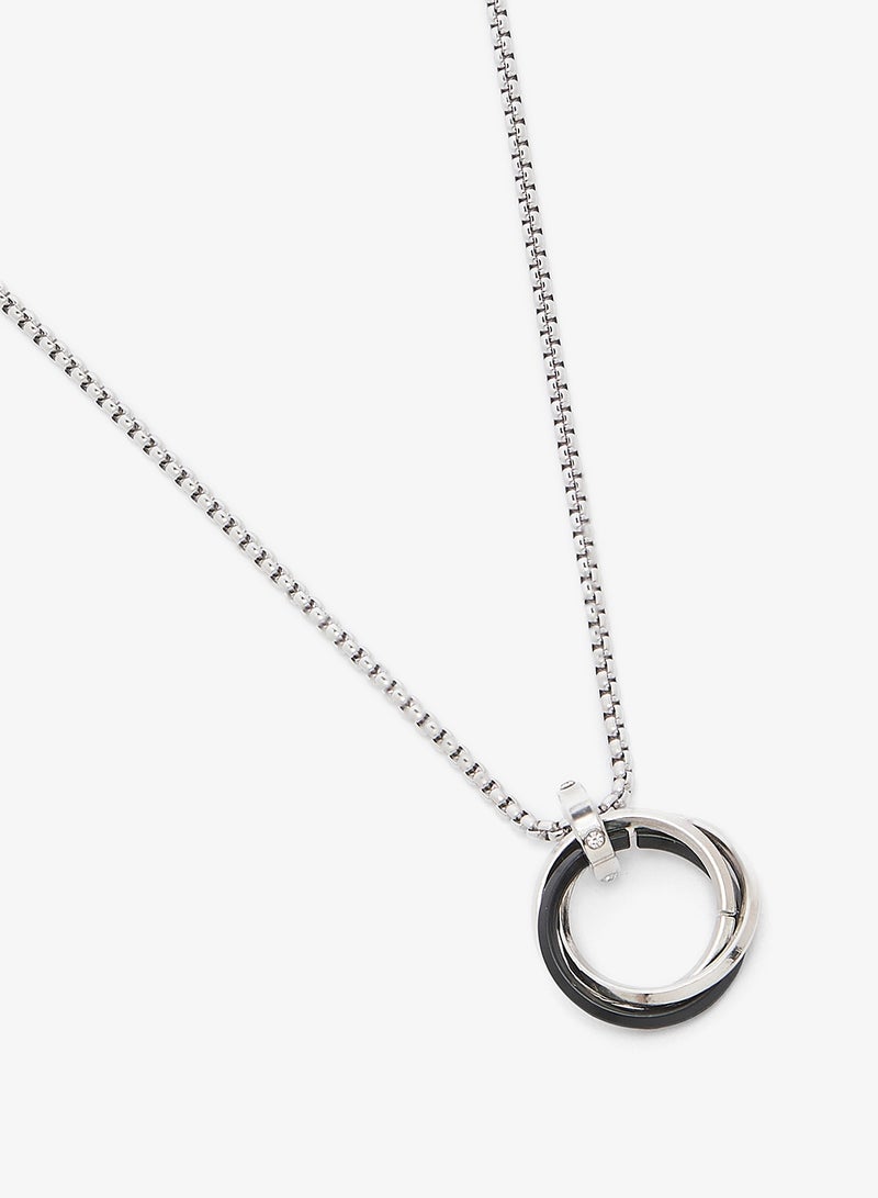 Seventy Five Everyday Interlocking Ring Pendant Necklace - Image 2